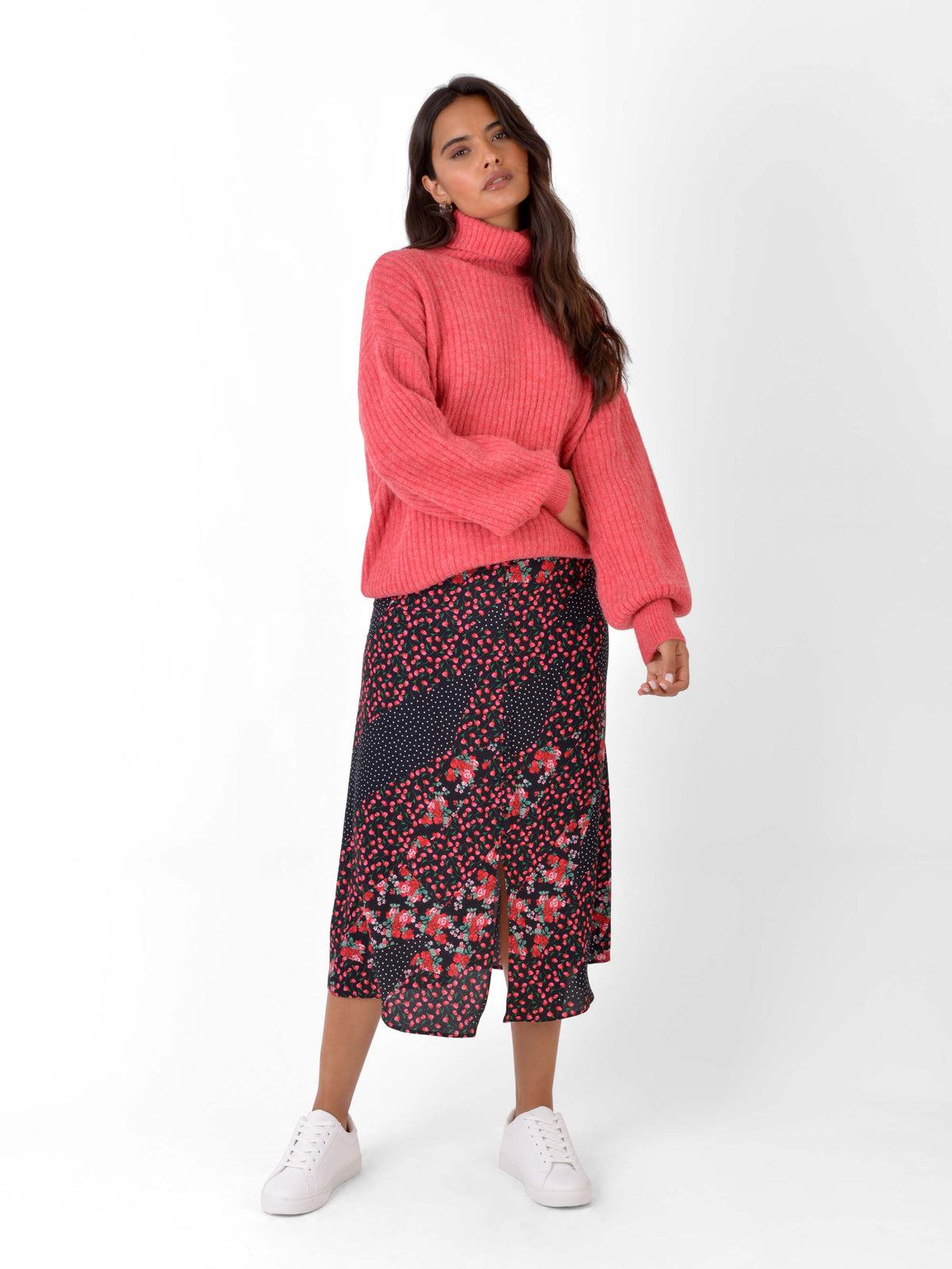 Patchwork Floral Skirt