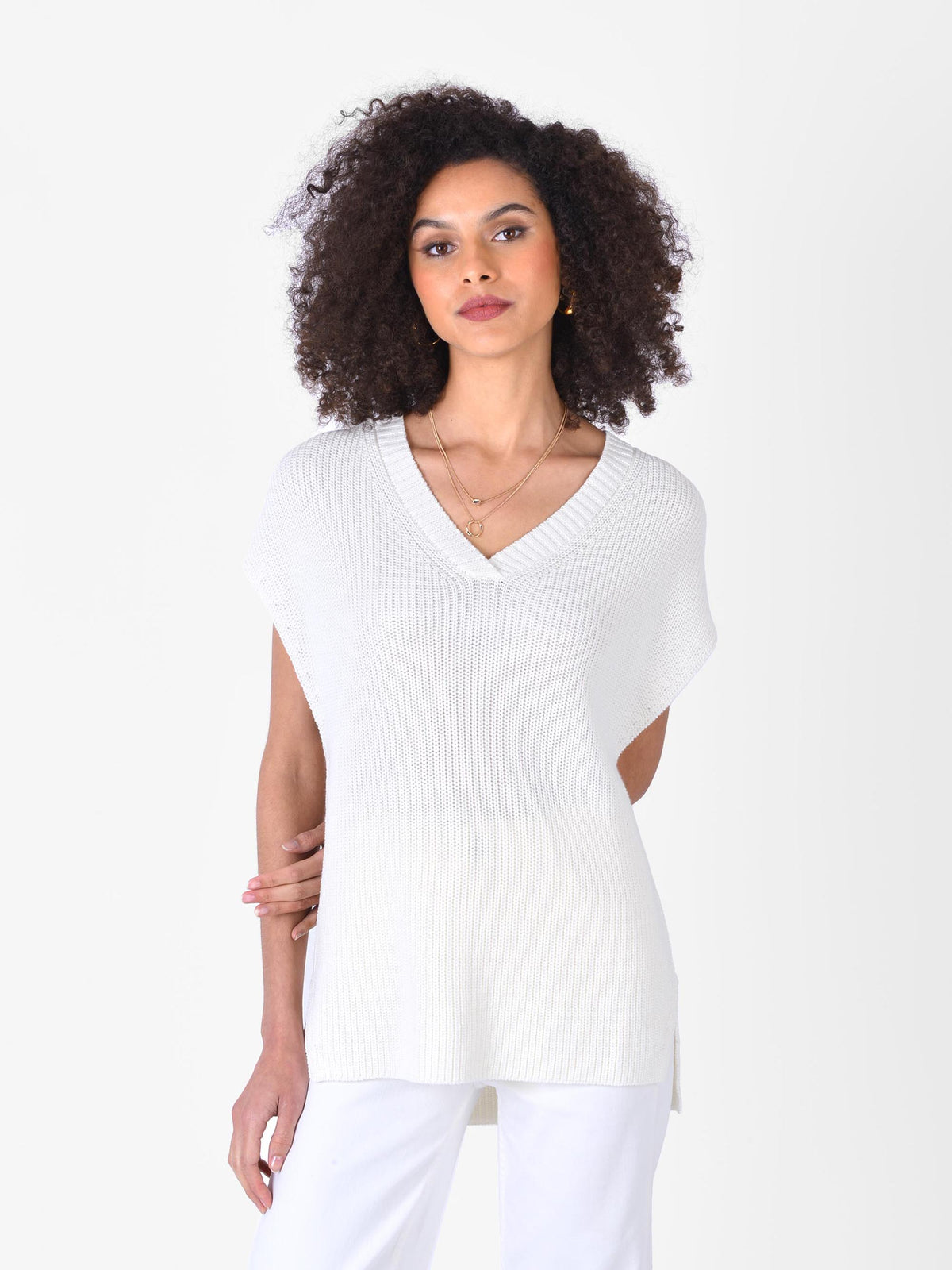 Cream Knitted Vest Top