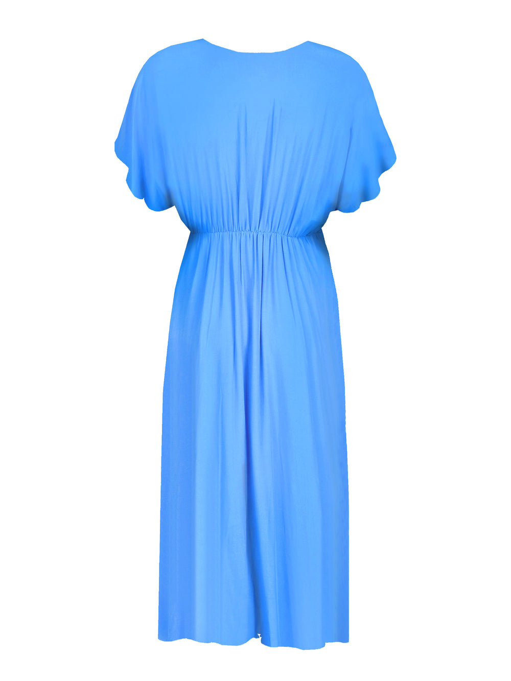 Blue Flutter Sleeve Midi Dress – Ro&Zo