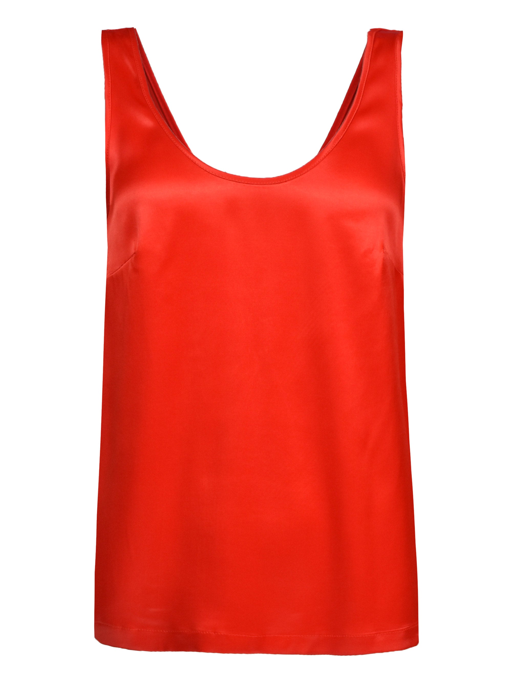 Red satin cami clearance top