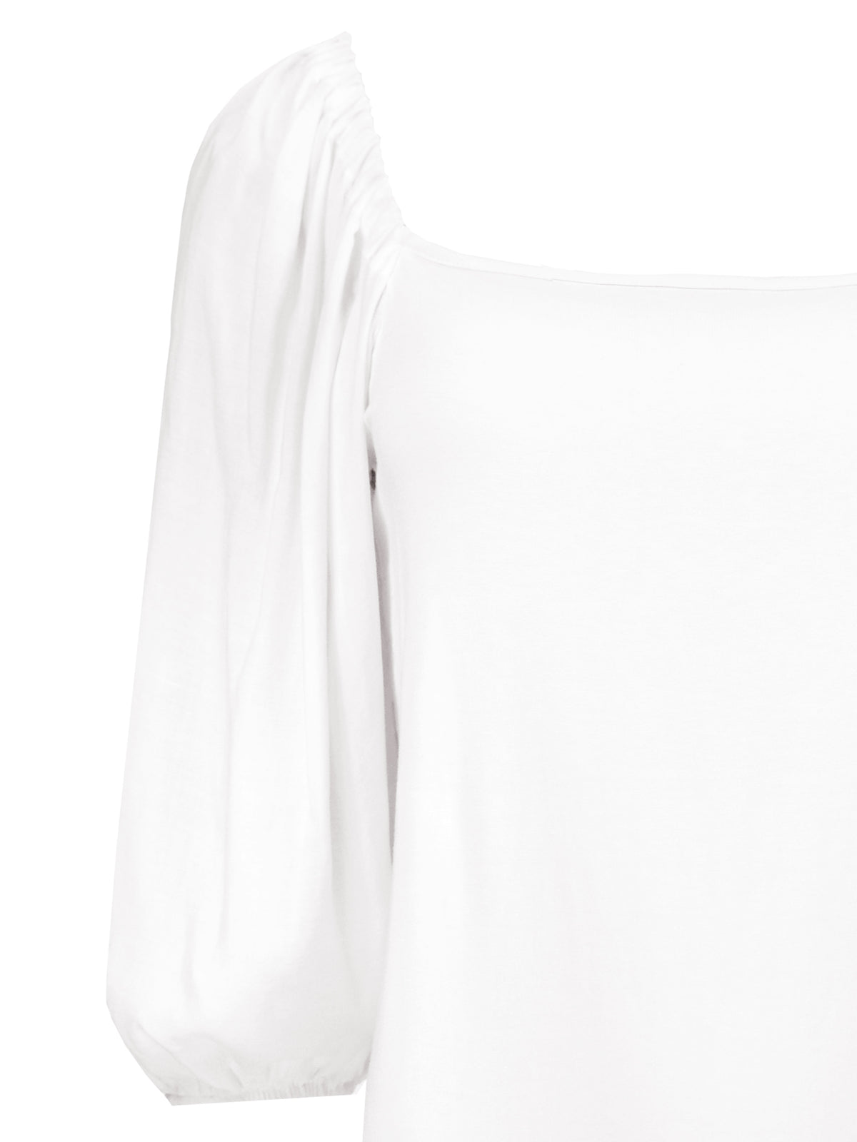 Ivory Square Neck Jersey Mix Top