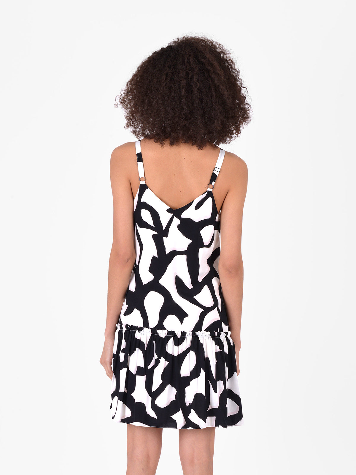 Abstract Print Short Cami Dress