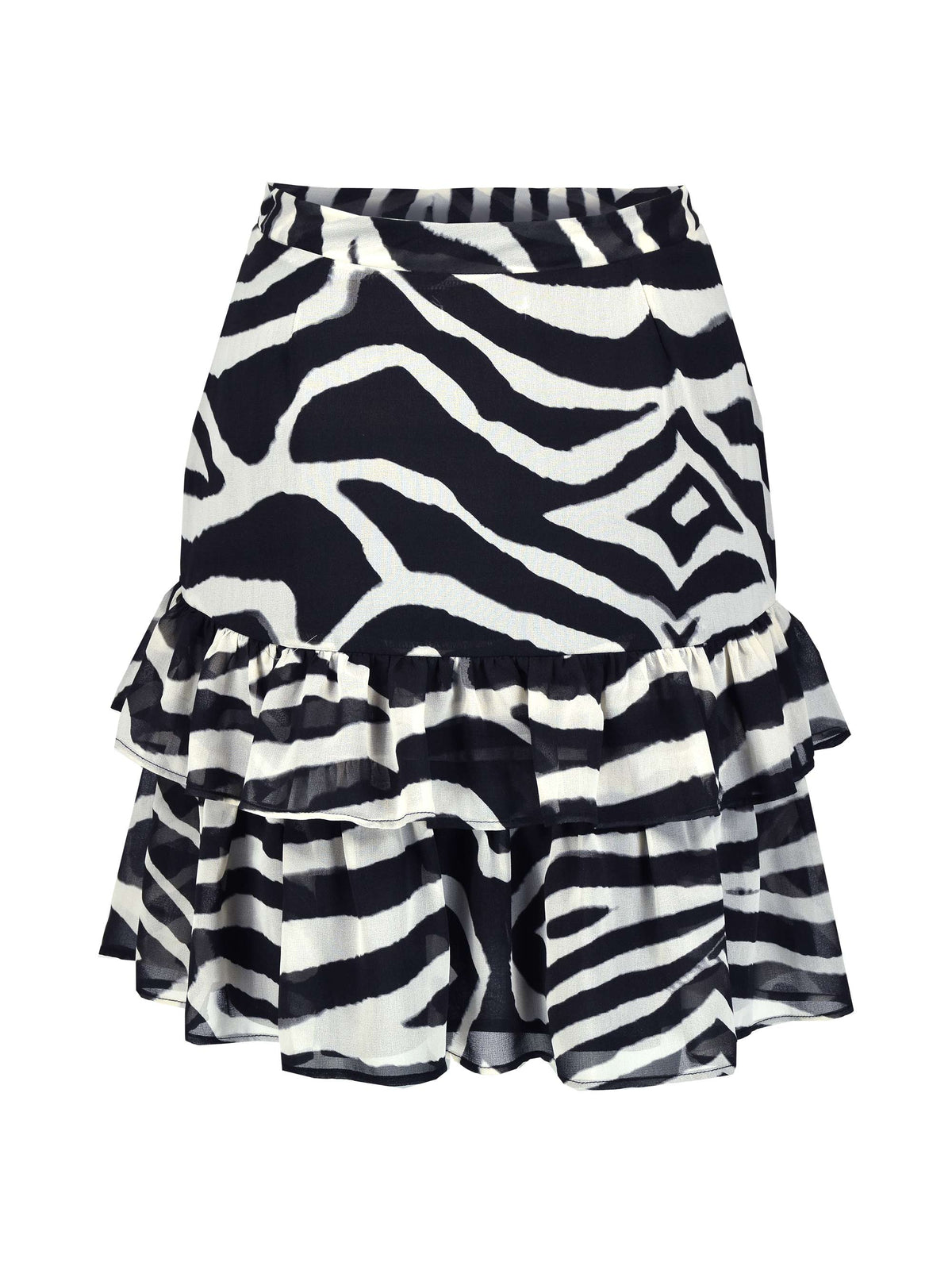 Zebra Short Ruffle Skirt