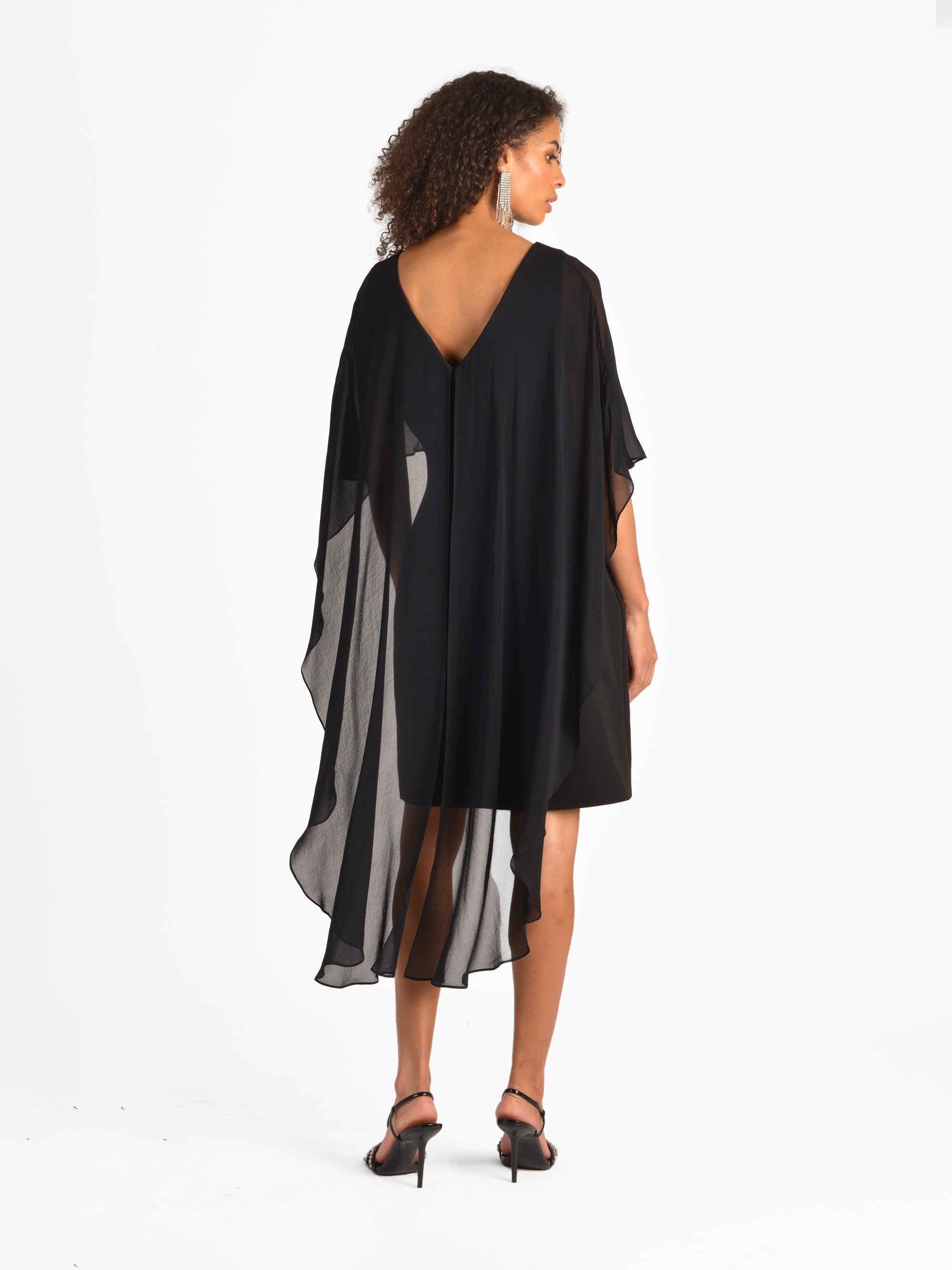 Poncho overlay dress sale