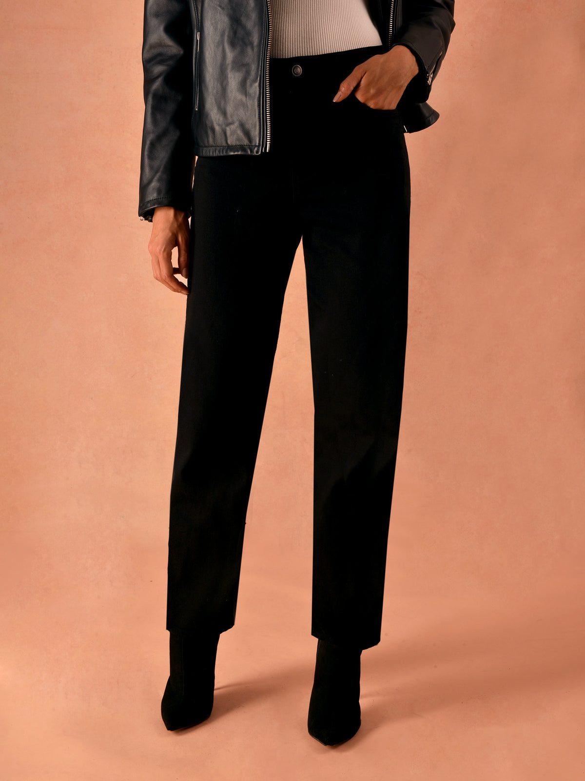 Black Straight Leg Jean