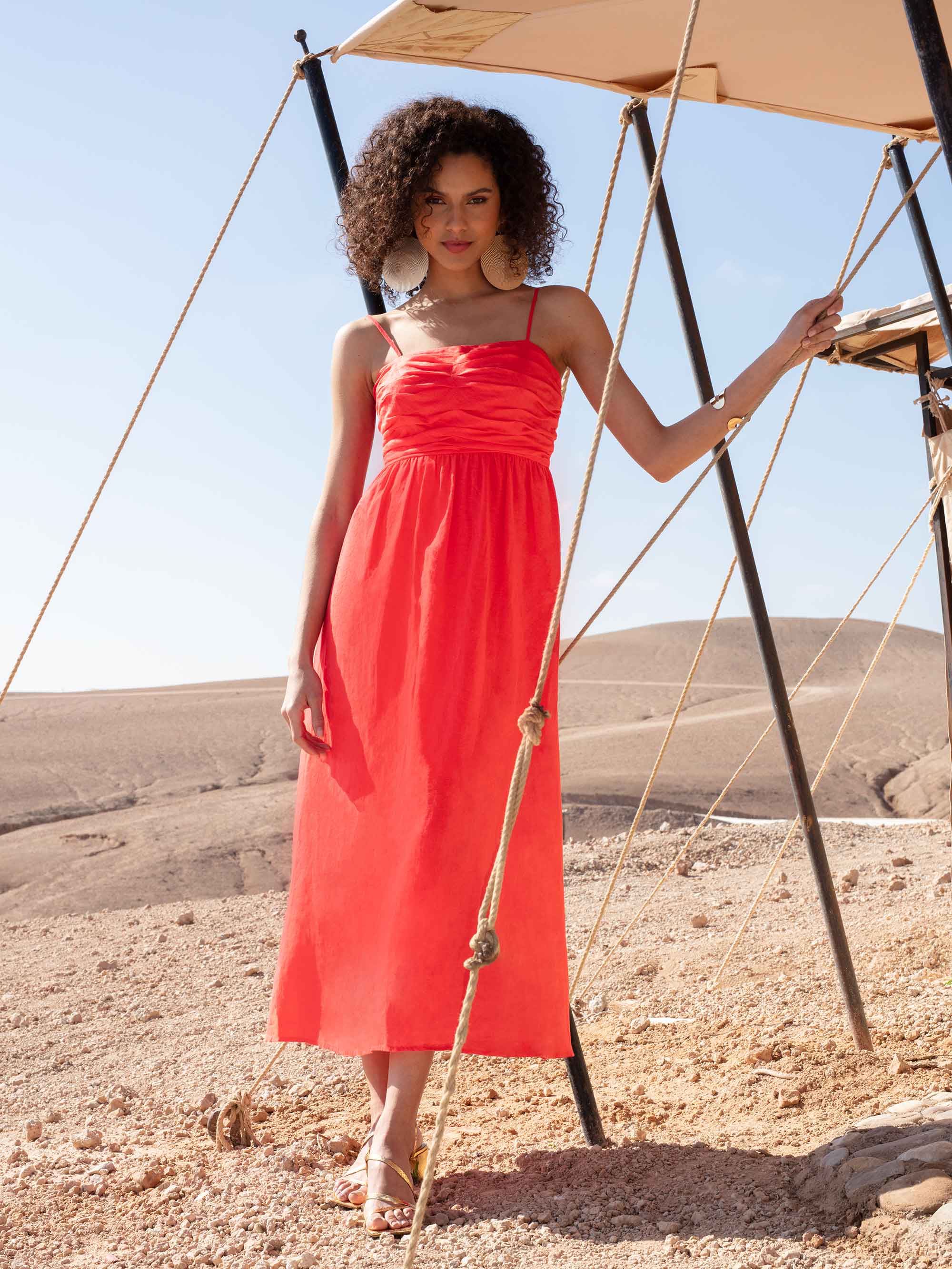 Strappy hotsell linen dress