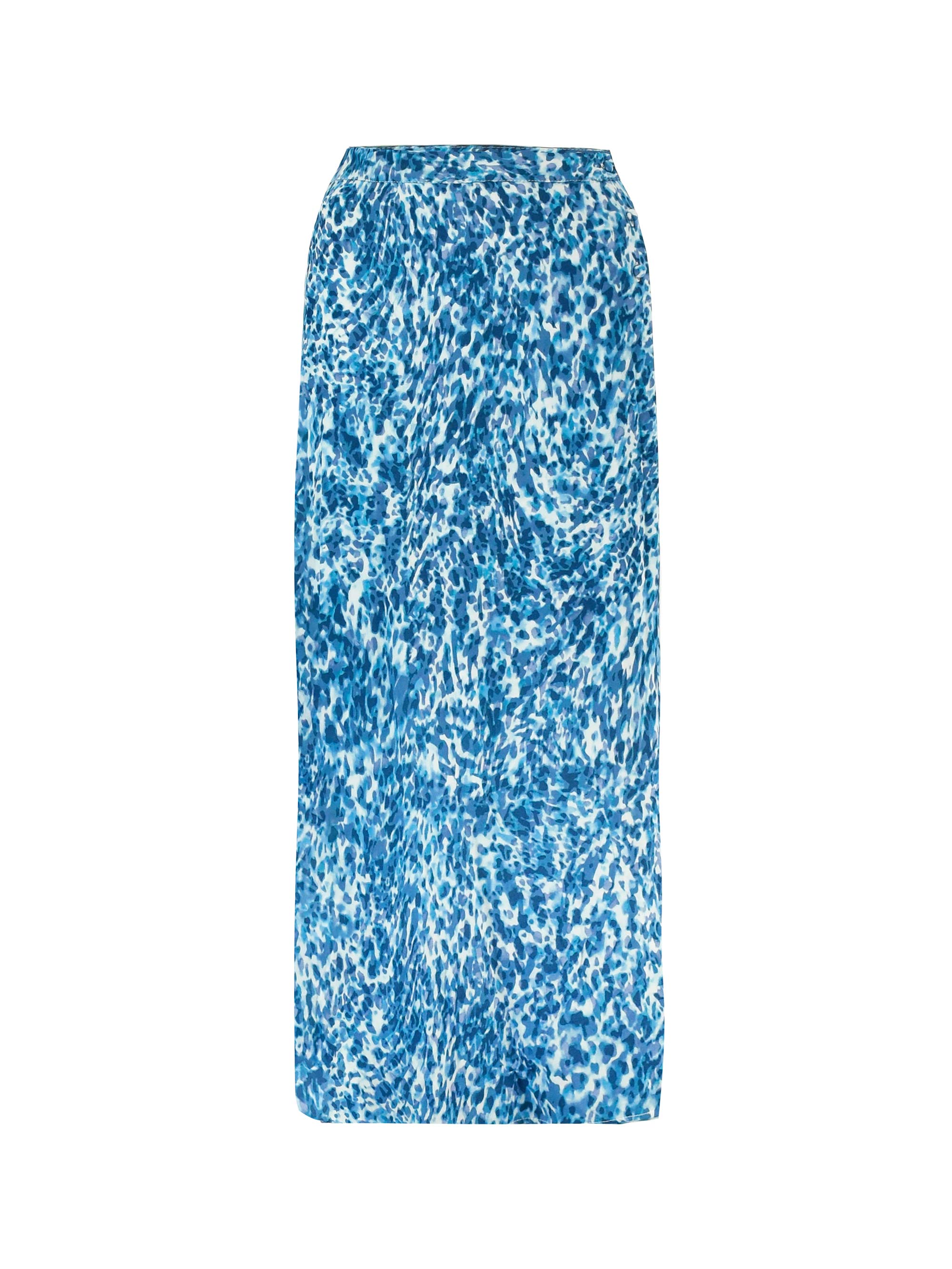 Blue leopard wrap outlet skirt