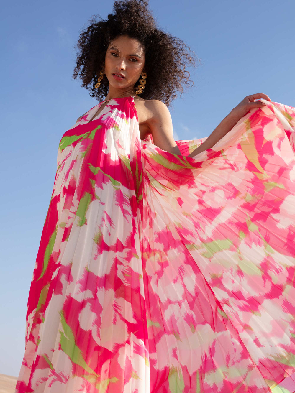 Keep It Fun Multi Color Floral Halter Mini Dress FINAL SALE – Pink