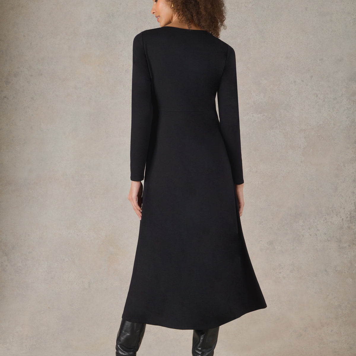 Petite Black Tie Side Jersey Dress – Ro&Zo