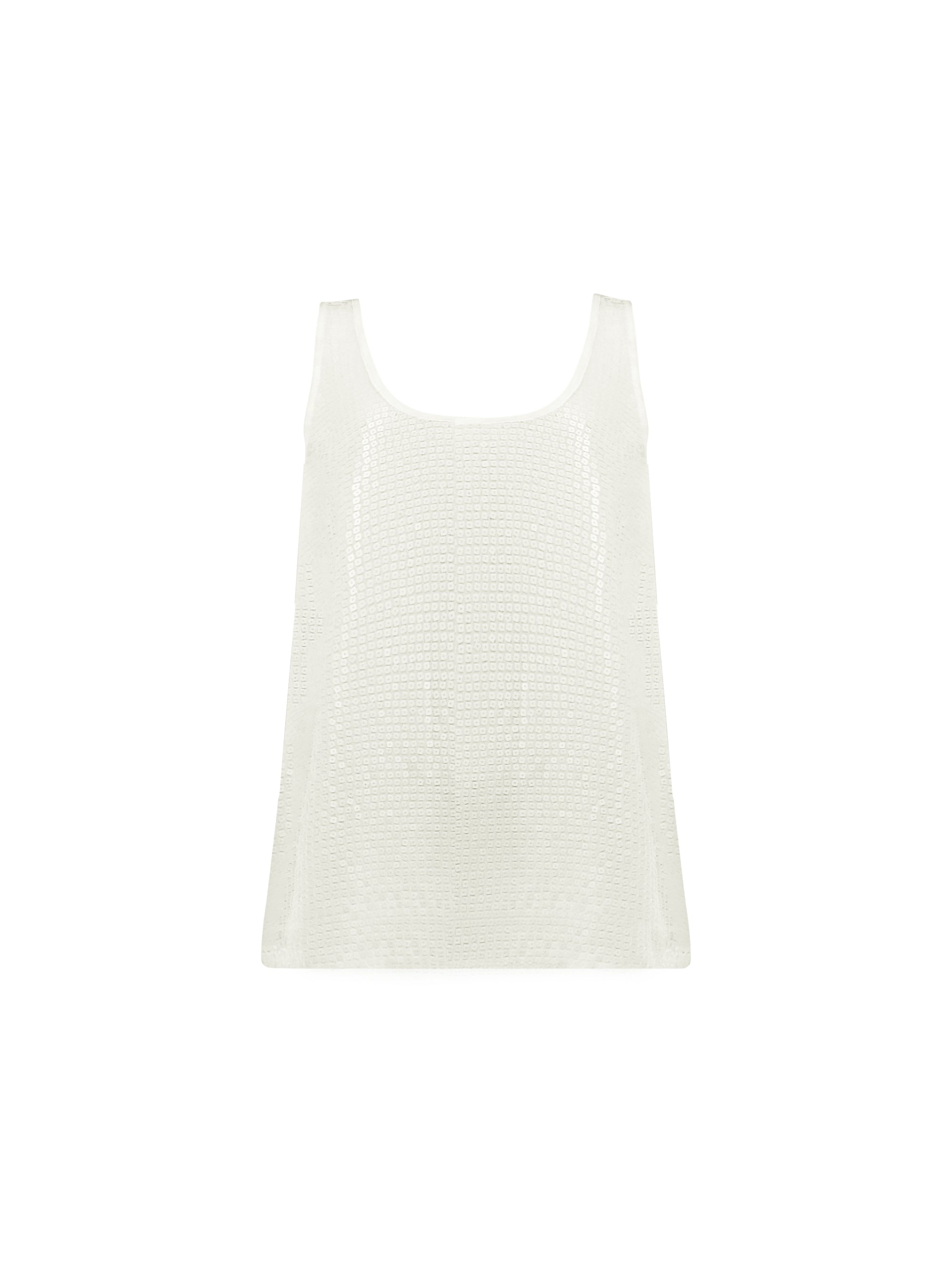 White sequin sale vest top