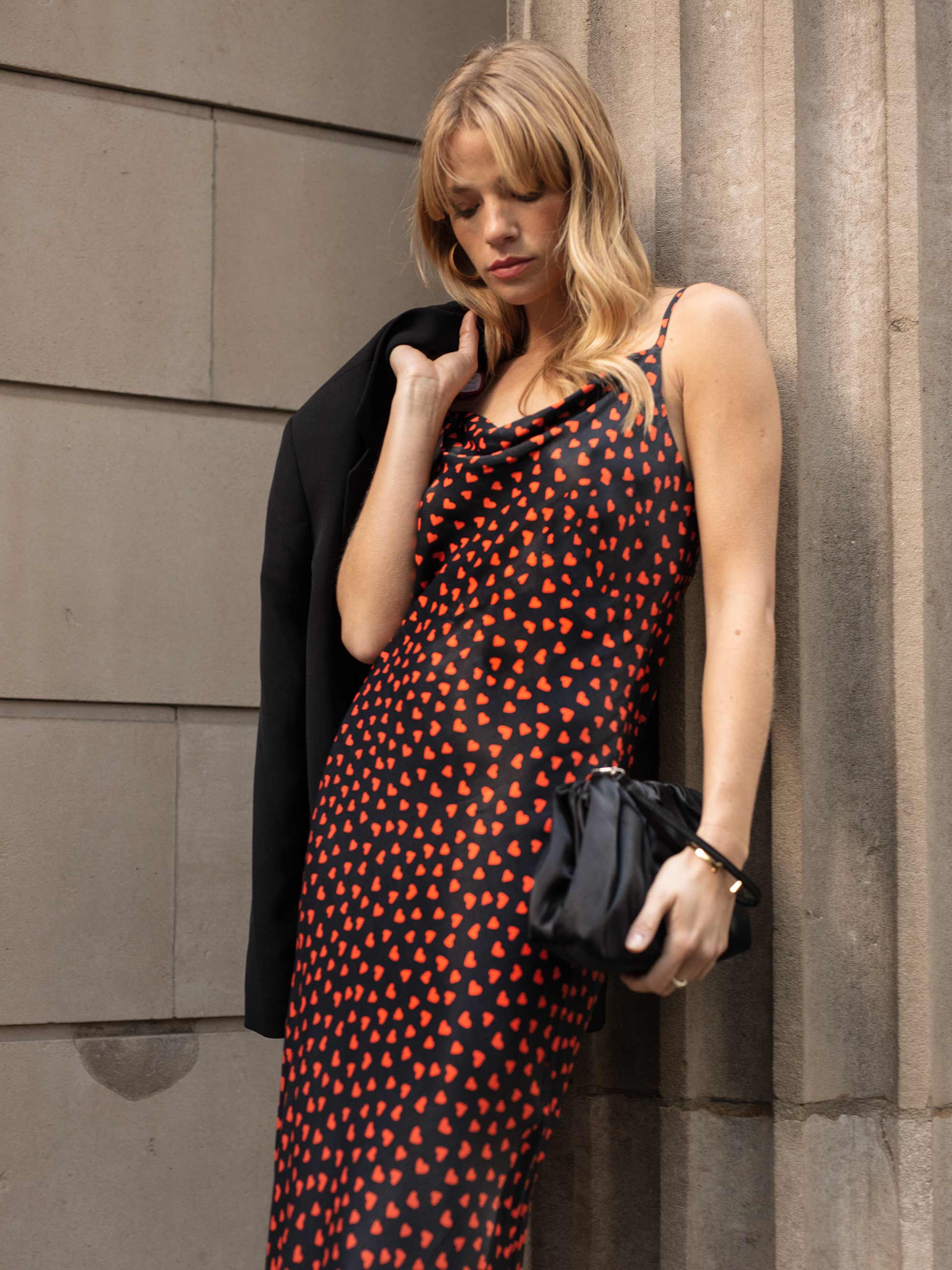 Polka dot sale cami midi dress